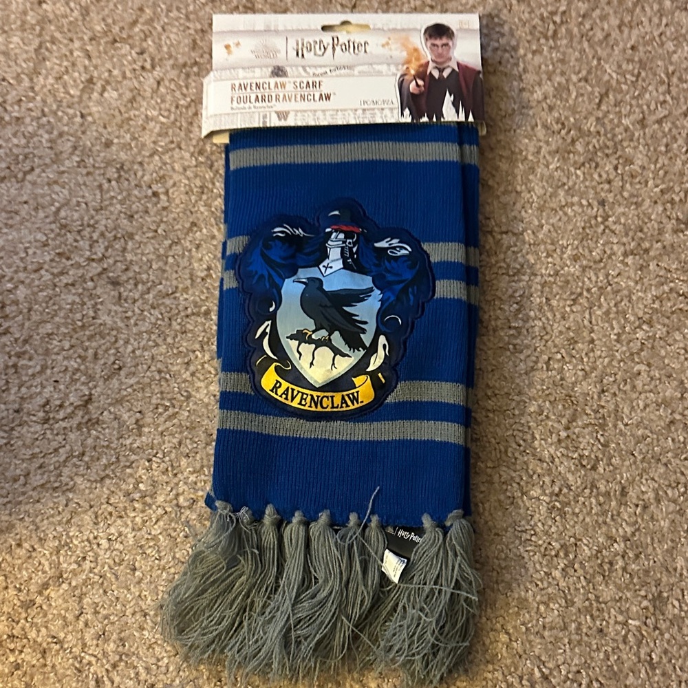 Warner Bros. Blue and Gray Striped Scarf
